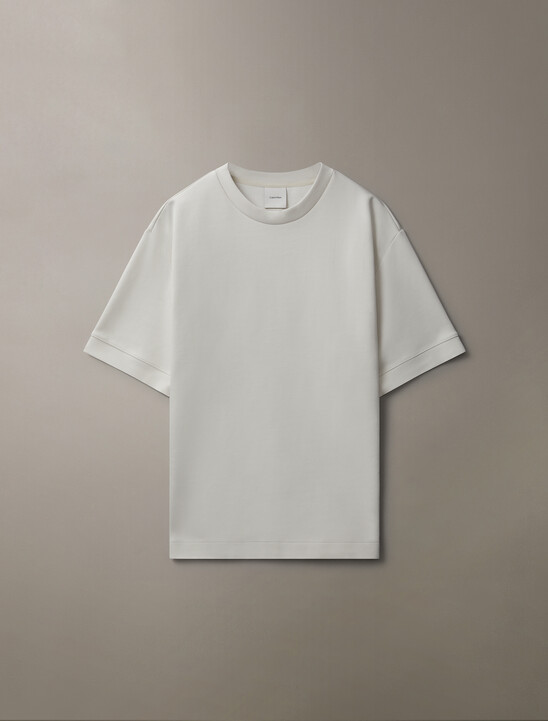 Combed Lightweight Interlock Cotton Crewneck T-Shirt
