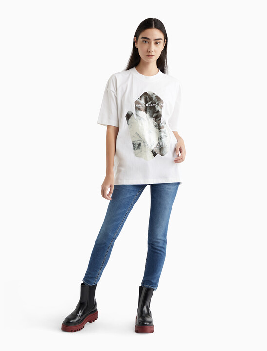 Modern Metals Diamond Graphic Boyfriend Tee