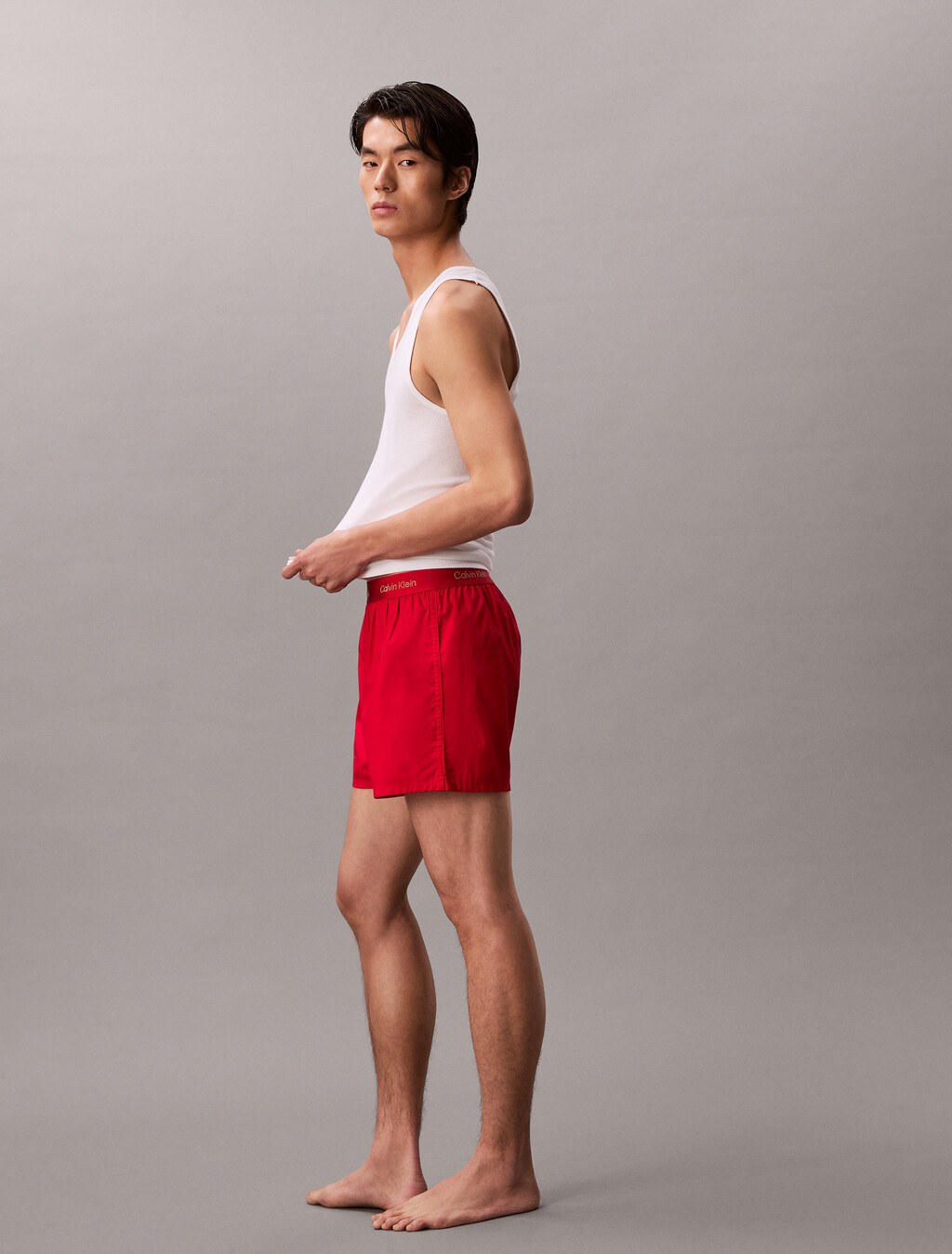 Lunar New Year Woven Cotton Slim Boxer, Rouge, hi-res