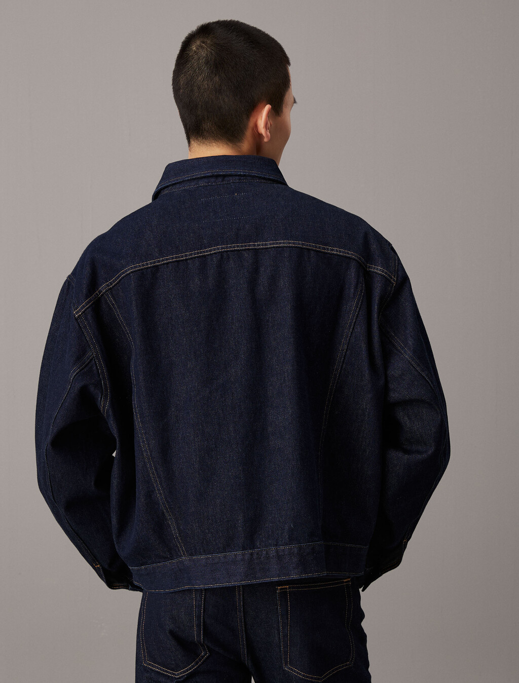 Relaxed Denim Jacket, Denim Dark, hi-res