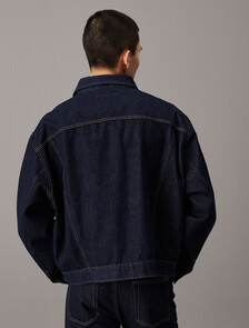 Relaxed Denim Jacket, Denim Dark, hi-res