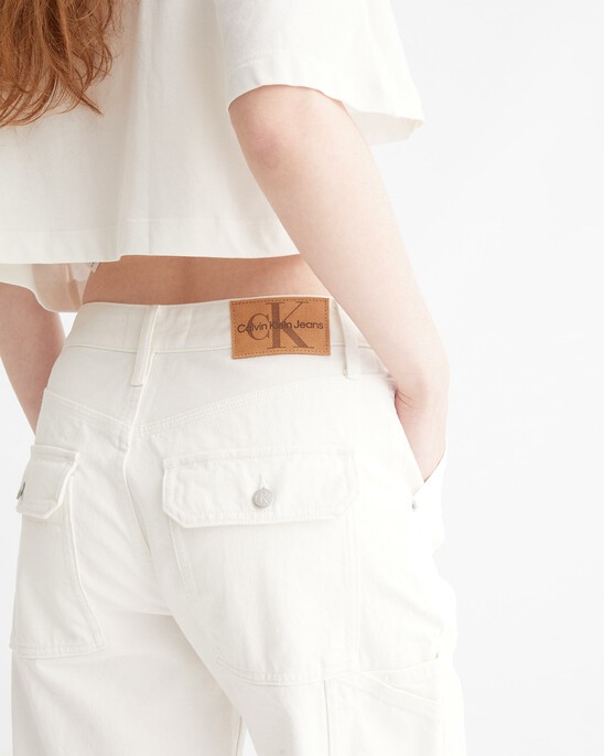 RECONSIDERED 90S STRAIGHT WHITE JEANS
