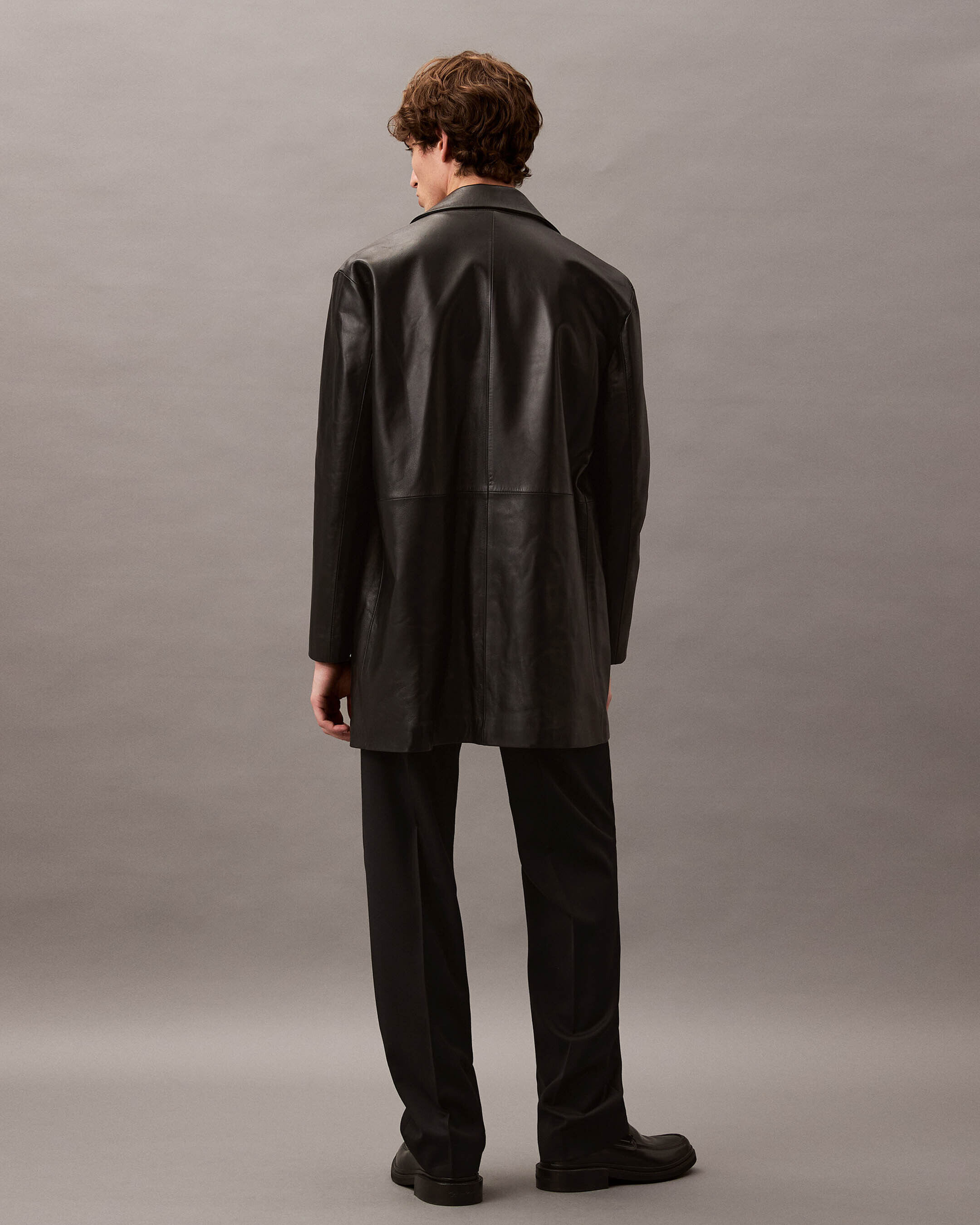 Lamb Suede Car Coat black Calvin Klein Hong Kong