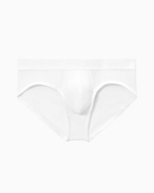 Ck Black Cotton Hipster Briefs, White, hi-res