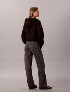 90s Straight Black Emblem Jacquard Jeans, BLACK EMBLEM, hi-res