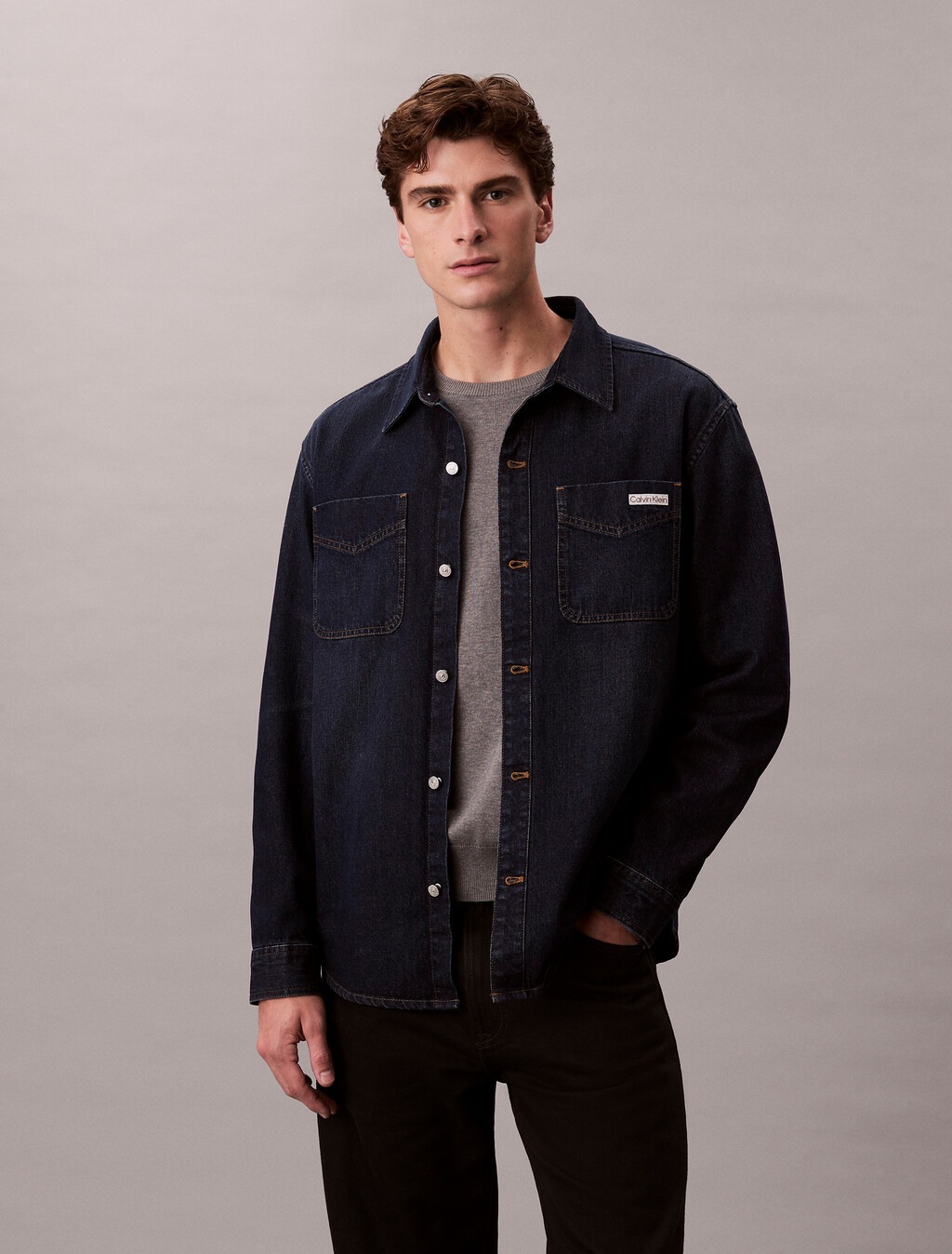 90's Denim Shirt Jacket, SCARBOROUGH, hi-res