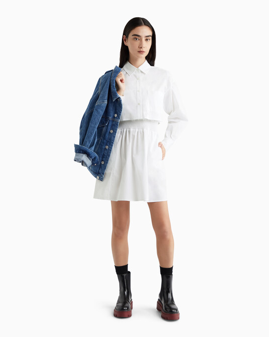 Modern Metals Shirt Dress With Logo Charm