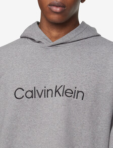Hero Logo Terry Hoodie, Medium Grey Heather, hi-res