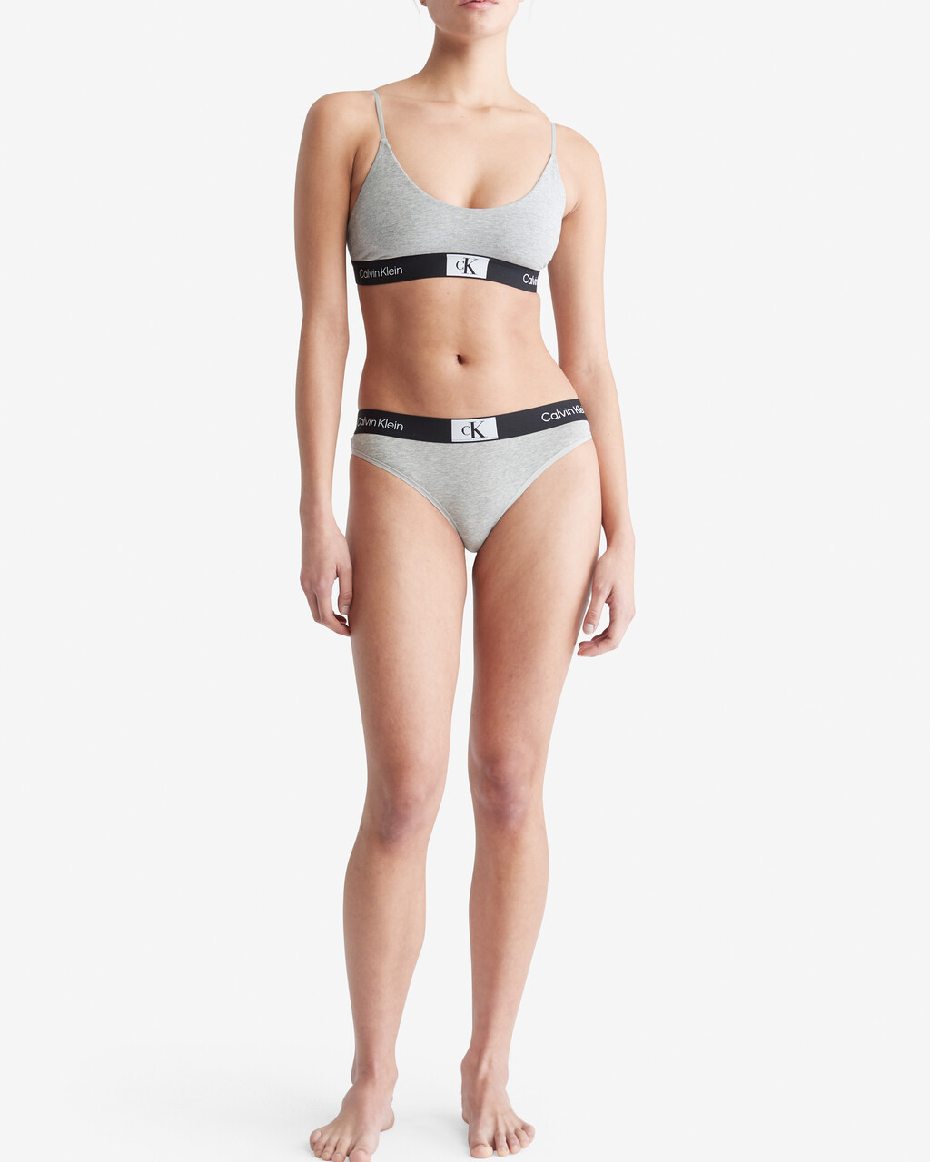 Calvin Klein 1996 Modern Thongs, Grey Heather, hi-res