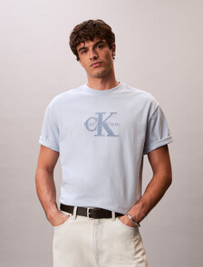 Relaxed Logo Appliqu&eacute; T-shirt, Breezy Blue, hi-res
