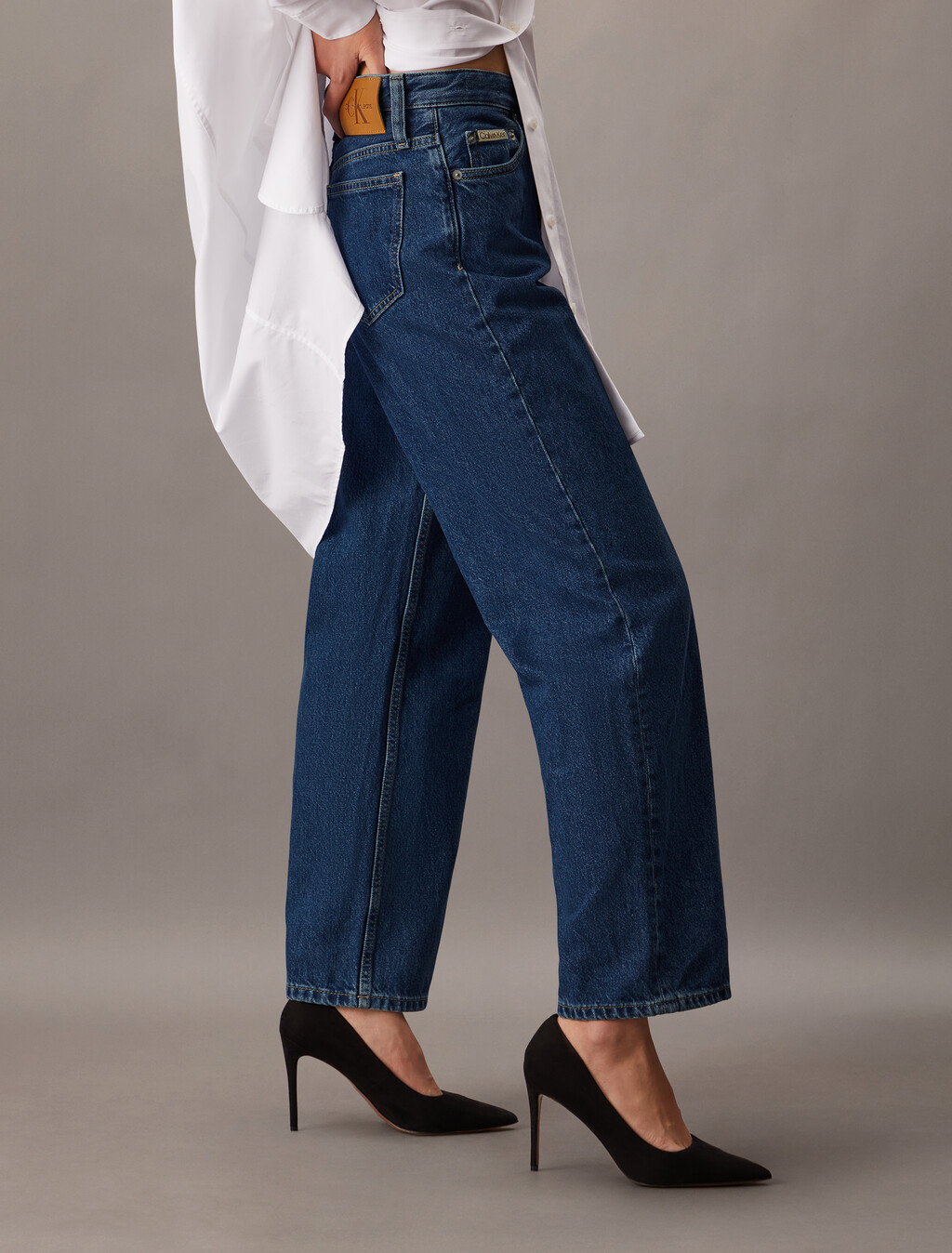 High Rise Loose Jeans, Denim Medium, hi-res