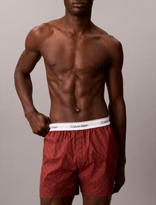 Cotton Poplin Traditional Boxers, 21690 Dual Emblem+Spiced Apple, hi-res