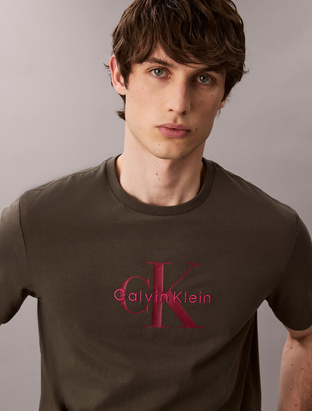 Monogram T-shirt, Beluga, hi-res
