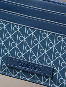 Allover Monogram Logo Card Holder, Denim Blue, hi-res