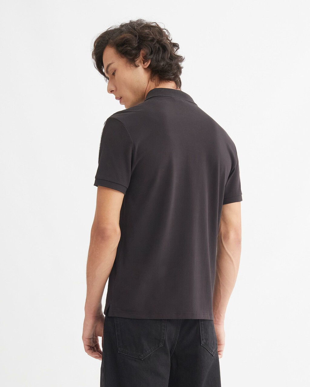 標誌飾邊 POLO 裇, Ck Black, hi-res