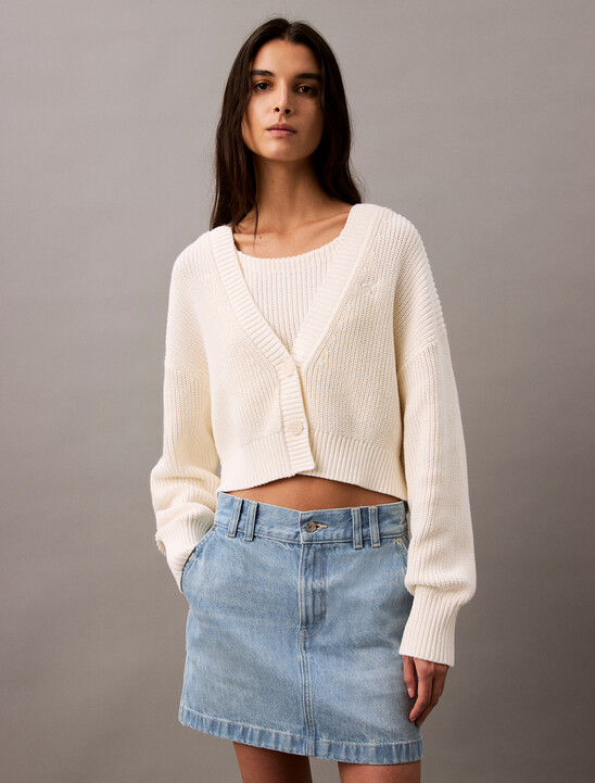 2 in 1 Cropped Cardigan Set