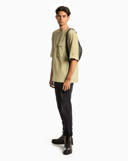 OVERSIZED CK SHORT SLEEVE SWEATSHIRT