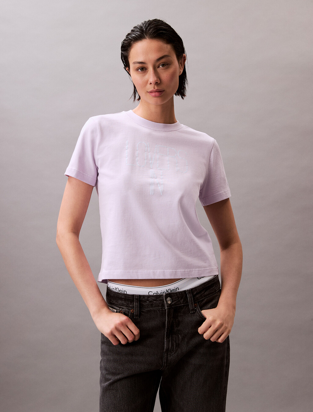 Pride Lovers In Graphic 緊身 T 恤, Lilac Flower, hi-res