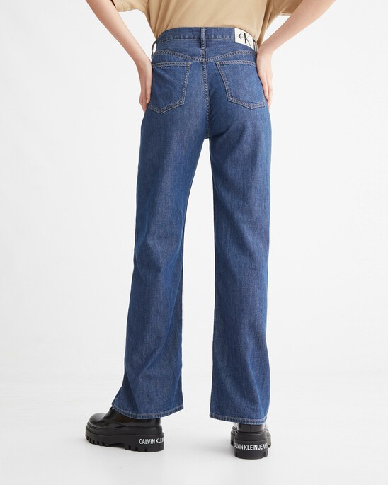 SUMMER TENCEL HIGH RISE WIDE LEG JEANS
