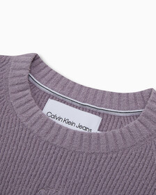 Feminine Chenille Short Sleeve Sweater, Lavender Aura, hi-res