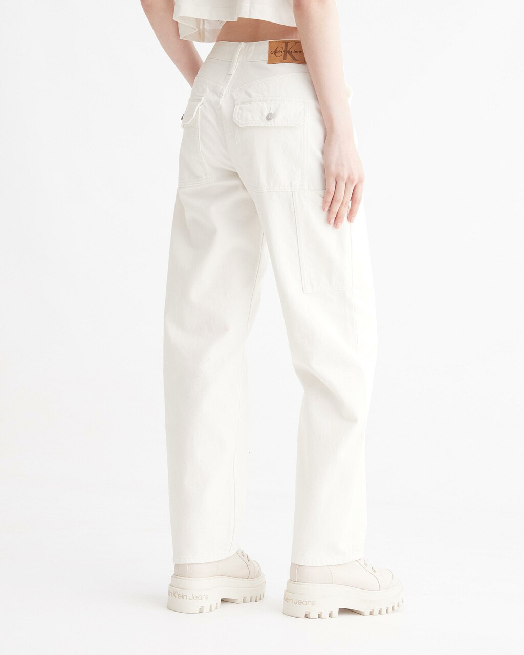 RECONSIDERED 90S STRAIGHT WHITE JEANS, Off White, hi-res
