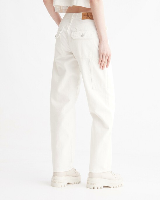 RECONSIDERED 90S STRAIGHT WHITE JEANS