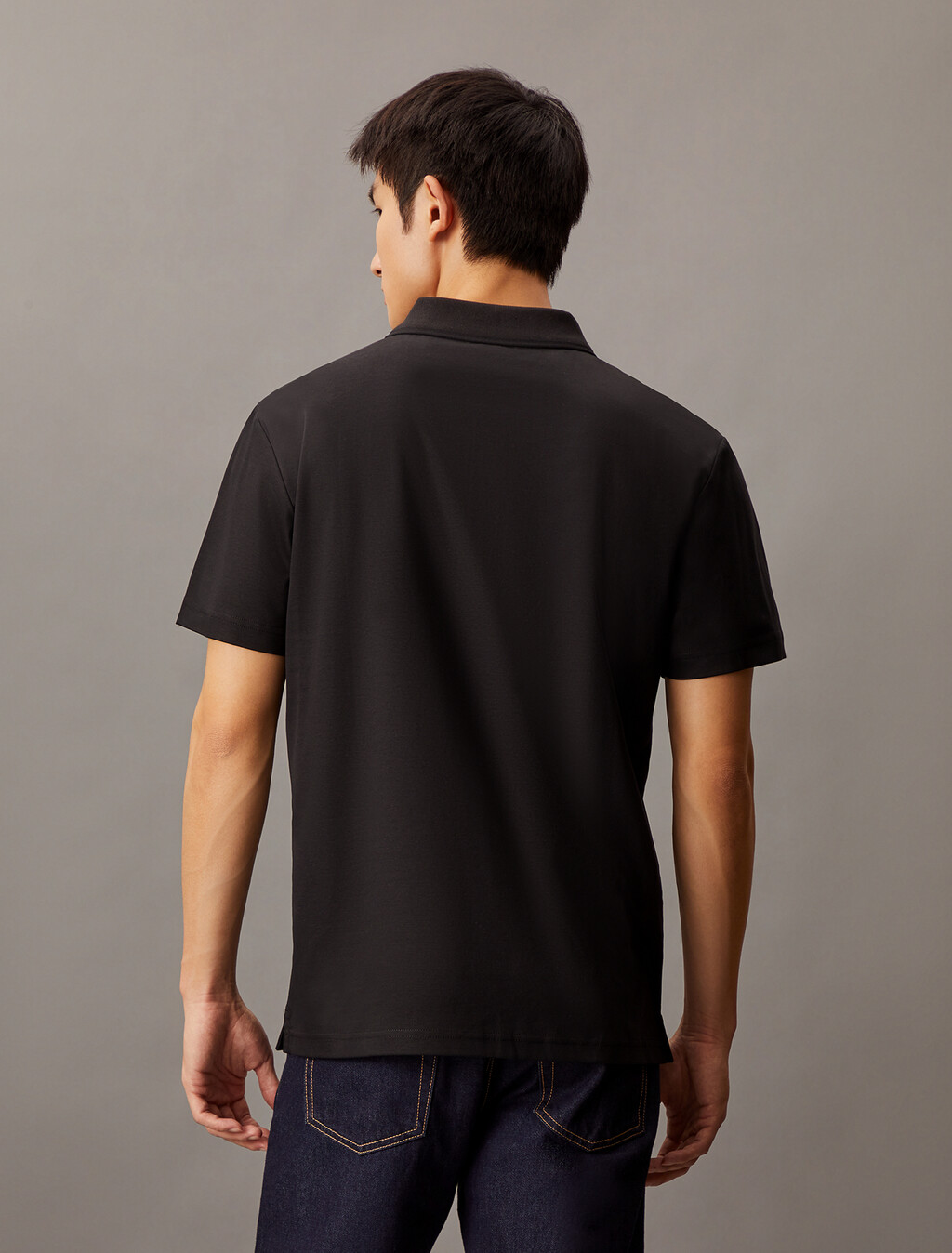 Smooth Cotton UV Protect Half Zip Pollo, Ck Black, hi-res