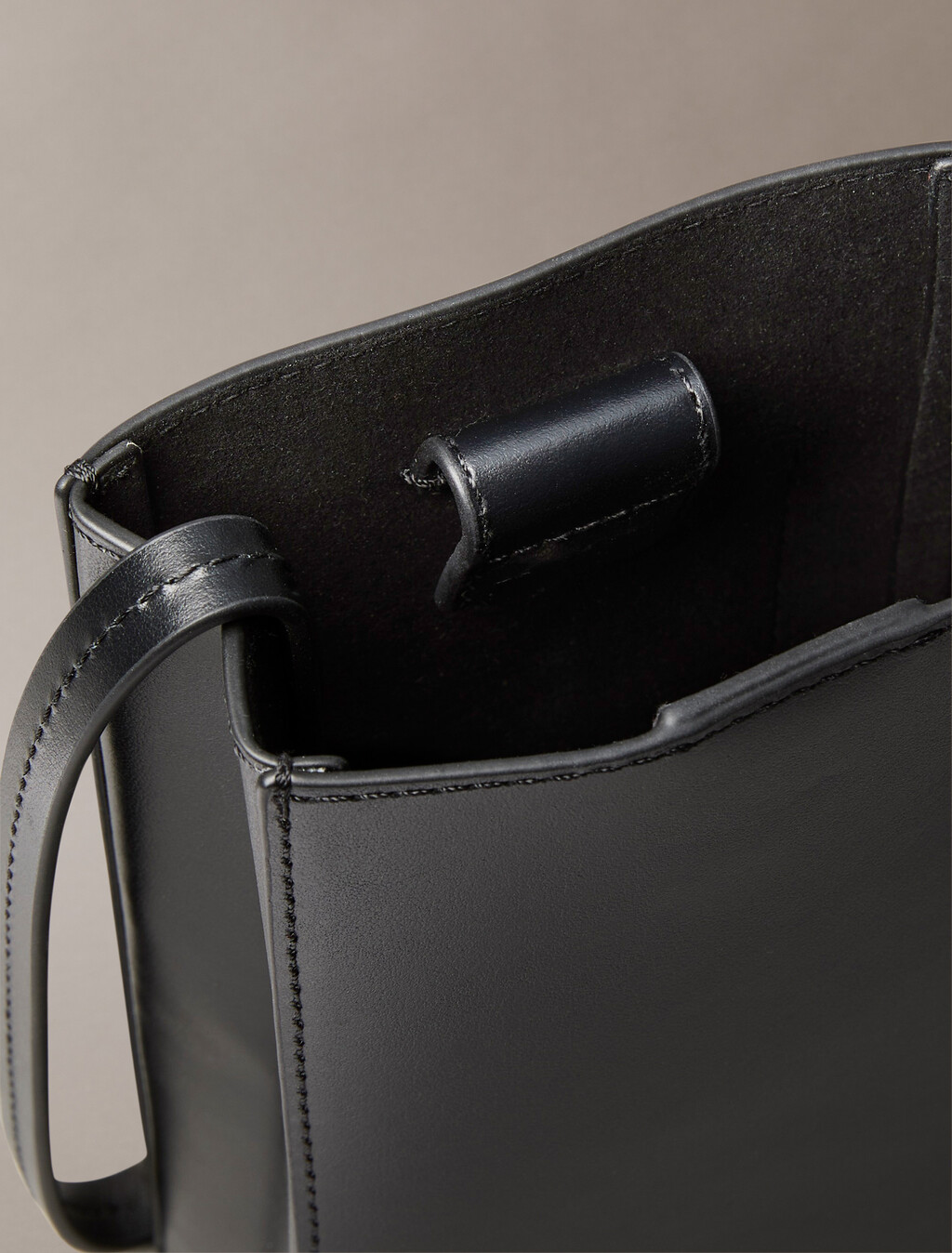 Line Mini Leather Crossbody Bag, Black, hi-res