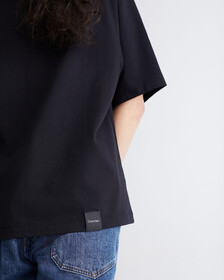 STANDARDS COMPACT COTTON CREWNECK T-SHIRT, Black Beauty, hi-res