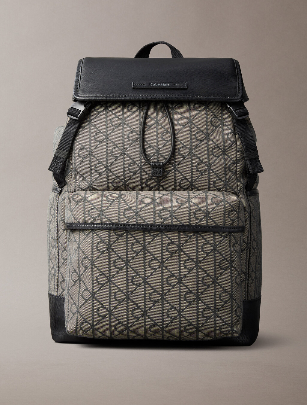 Water Repellent Logo Jacquard Backpack, LOTUS BEIGE / BLACK AOP, hi-res