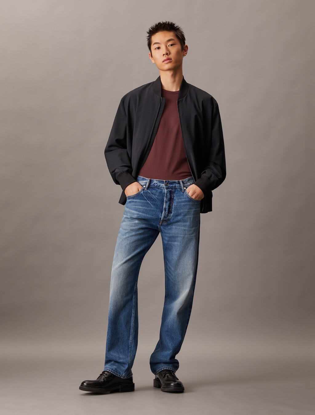 Calvin 雙絲光棉質 T 裇, Wild Ginger, hi-res