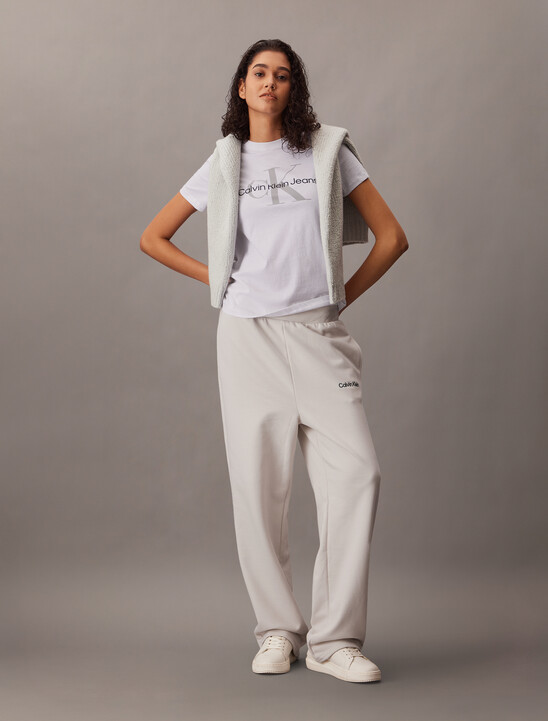 棉質毛圈直筒運動褲