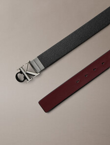 雙色Monogram搭扣雙面腰帶 35 公釐, Black/Decadent Chocolate, hi-res
