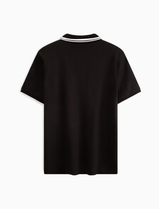 Monologo 標誌修身飾邊 Polo 衫, Ck Black, hi-res