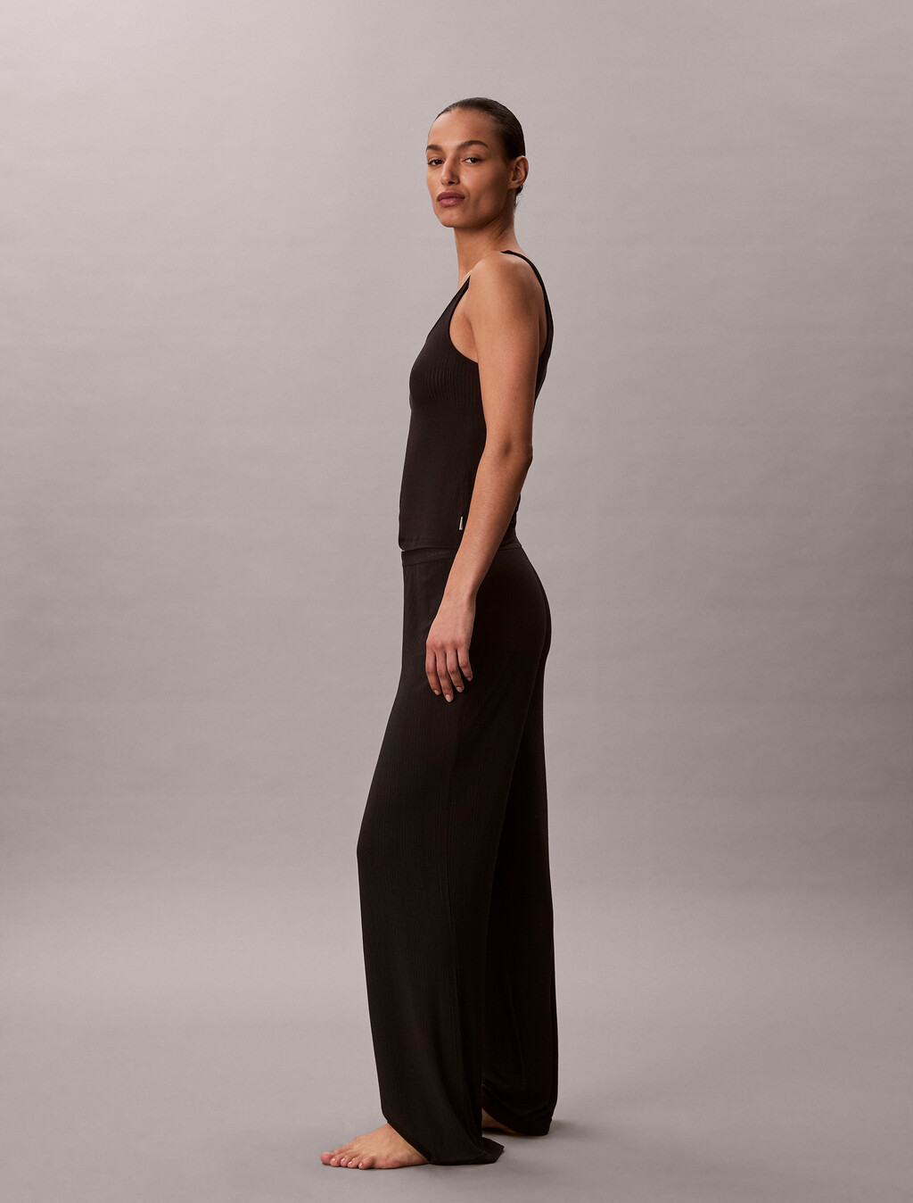 Soft Modal Pyjama Pants, Black, hi-res