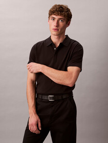 高級棉質 Polo 衫, Black, hi-res