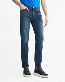 37.5 BODY 五袋式牛仔褲, Blue Black Hanger Loop, hi-res