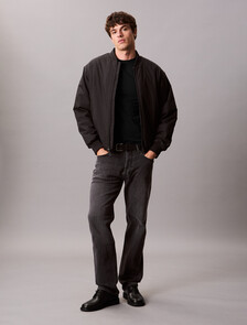 Stretch Cotton Slim Tee, Black, hi-res