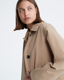 Woven Trench Duster Coat, Cornstalk, hi-res