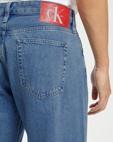 CK One 及踝牛仔寬管褲, Denim Medium, hi-res