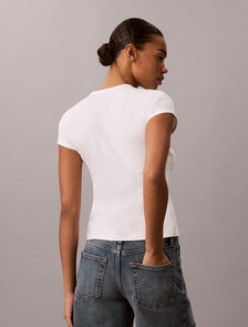 Slim Monogram T-shirt - Pride, Bright White, hi-res