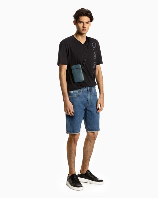 SMOOTH COTTON DENIM SHORTS
