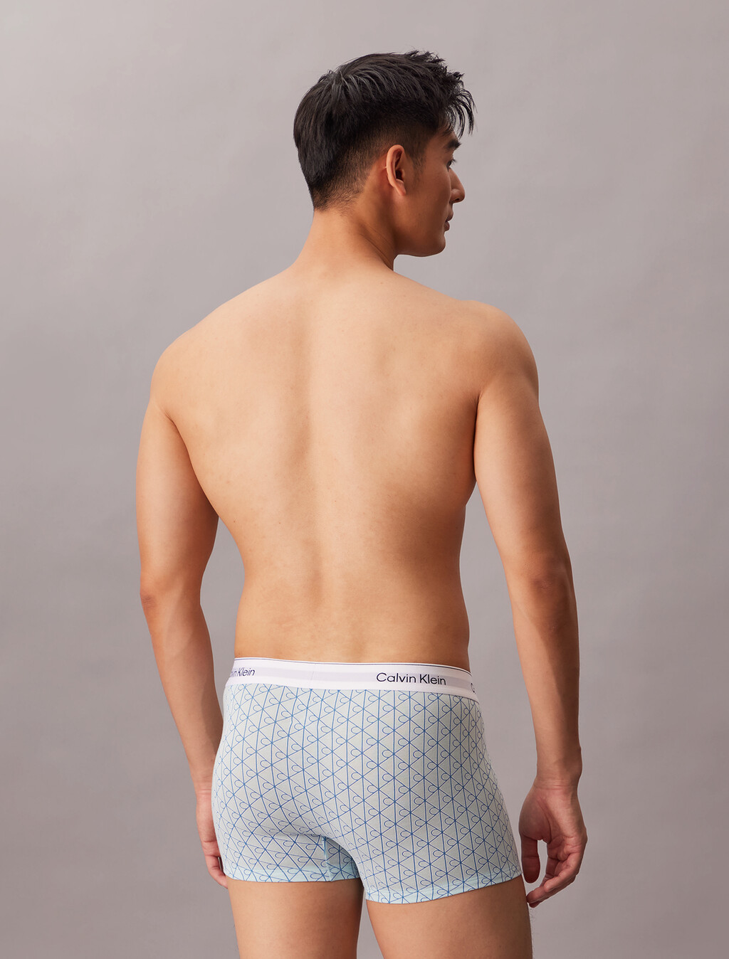 Icon Cotton Stretch Trunks 2 Pack, Misty Grey/ICON COTTON EMBLEM NIAGRA MIST, hi-res