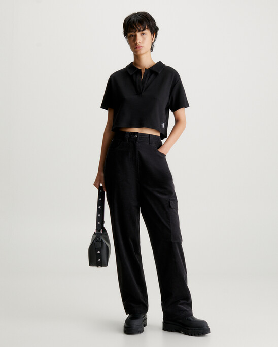 Relaxed Ribbed Polo Shirt