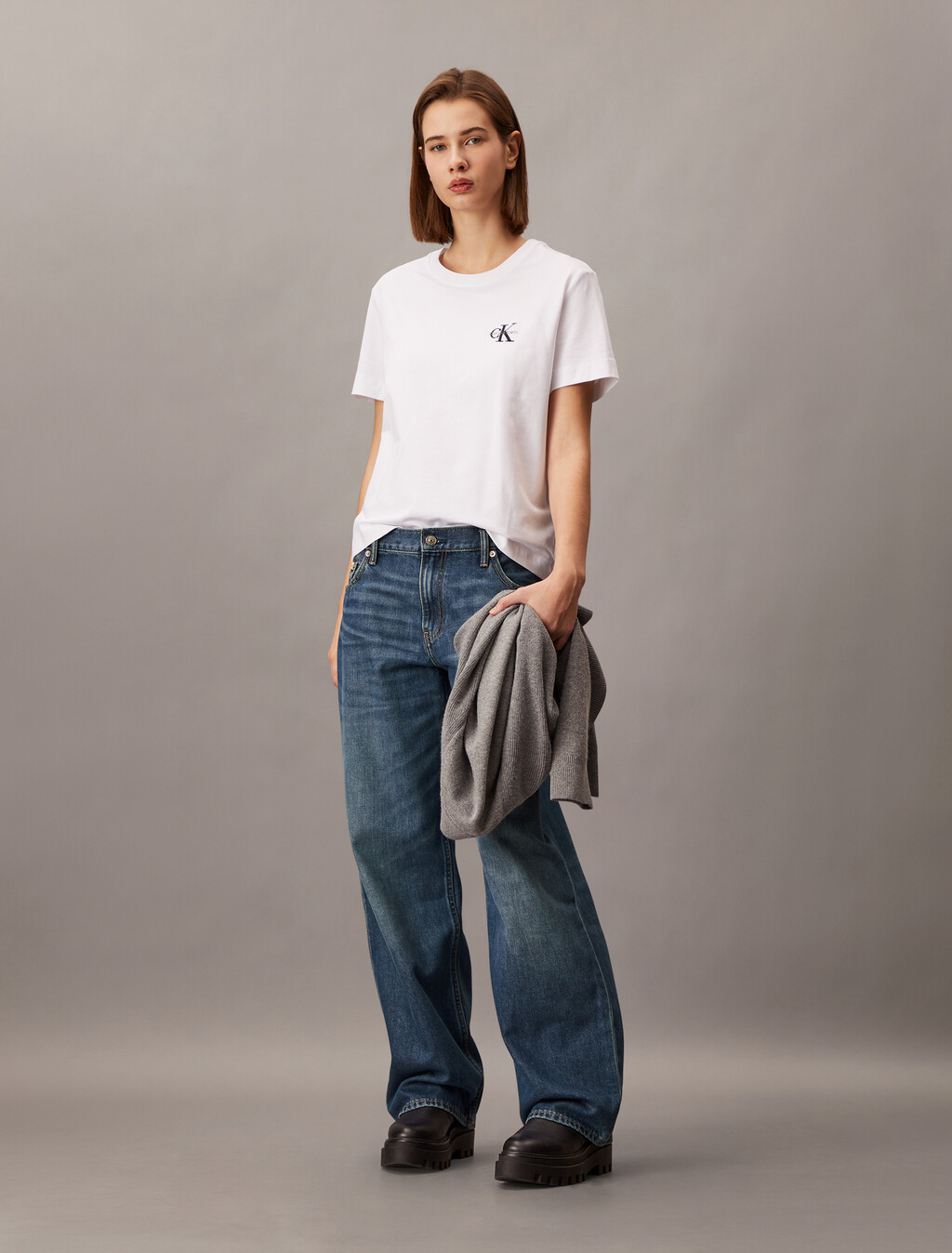 37.5 低腰寬鬆牛仔褲, Denim Medium, hi-res