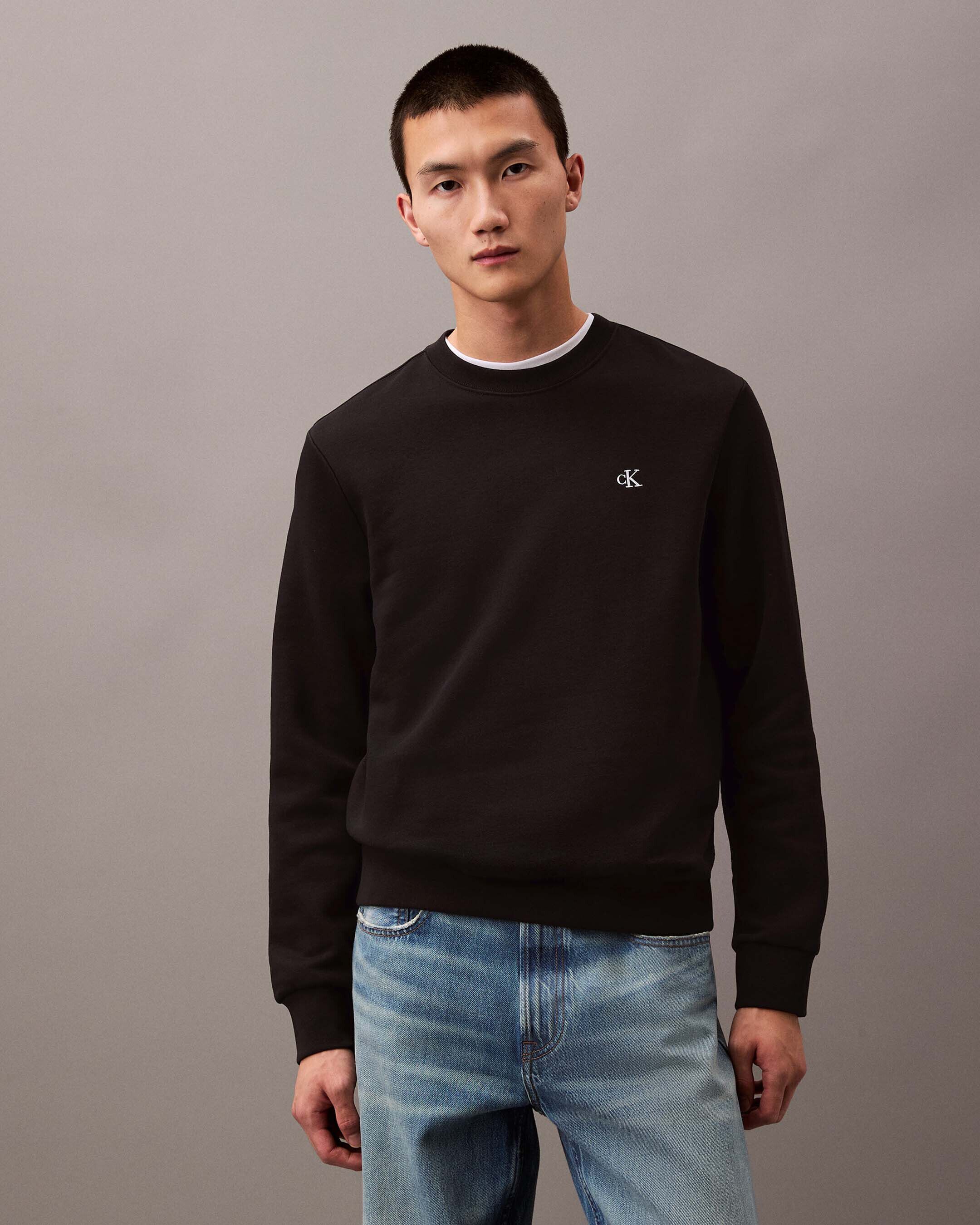 Archive Logo Fleece Crewneck Sweatshirt black Calvin Klein Hong Kong