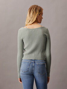 Sensual Strap Knit Cardigan, Slate Gray, hi-res