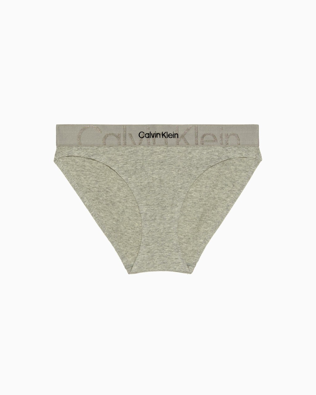 EMBOSSED ICON COTTON BIKINI, Grey Heather, hi-res