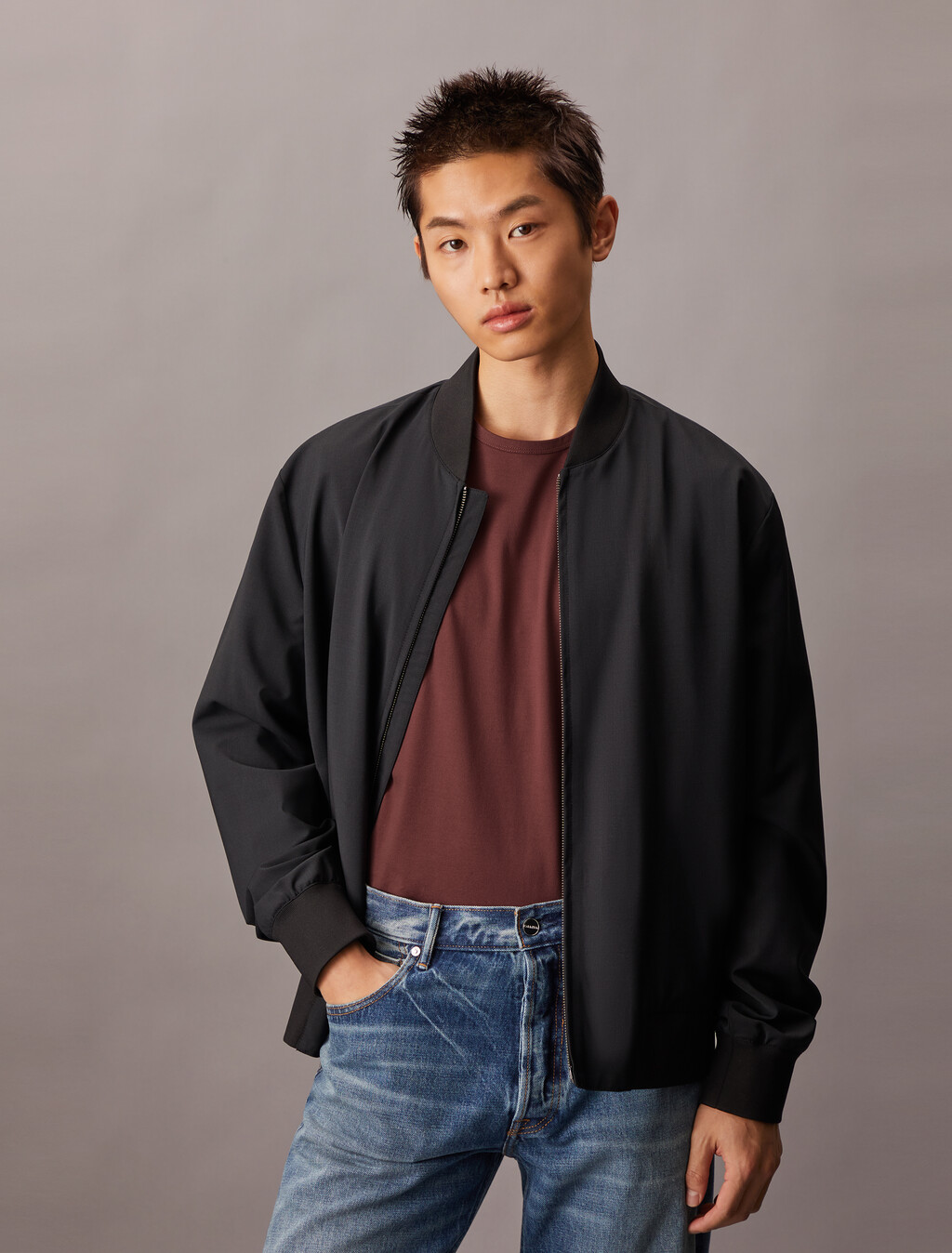 Calvin 雙絲光棉質 T 裇, Wild Ginger, hi-res