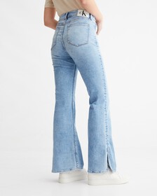37.5 HIGH RISE FLARE JEANS, Light Blue Split Tab, hi-res